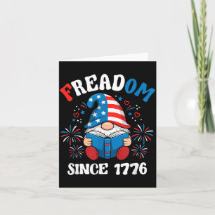 Cartão Gnome da Liberdade Livro Patriótico 4 de Julho