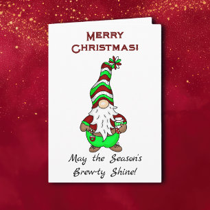 Cartão Gnome é onde está o café Festa de Natal