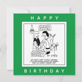 Cartão Gnome inútil no desenho do jardim