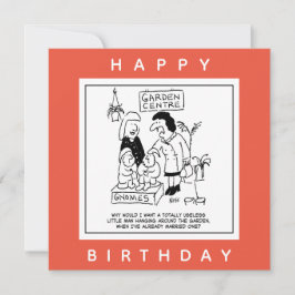 Cartão Gnome inútil no desenho do jardim