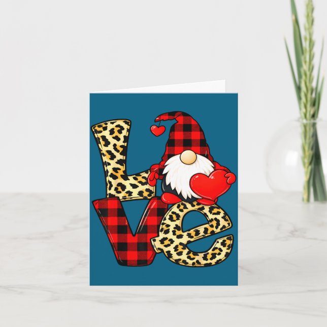 Cartão Gnome Love Valentine Gnomes Valentines Day Men Wom (Frente)