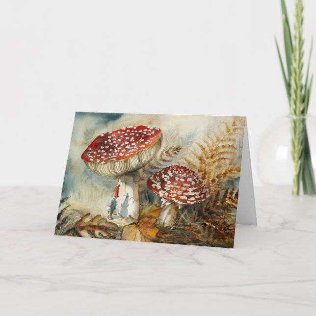 Cartão gnomo aquarela (Frente)