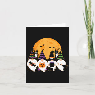 Cartão Gnomo Bonito De Halloween, Pedra De Jardinagem Ou 