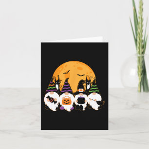 Cartão Gnomo Bonito De Halloween, Pedra De Jardinagem Ou 