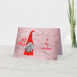Cartão Gnomo de amor com balões de coração