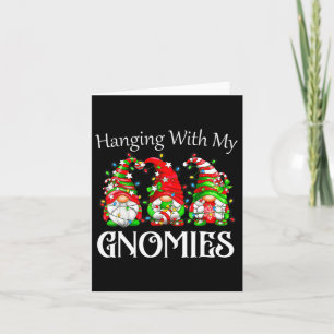 Cartão Gnomo de Natal Com Meu Pijama da Família Gnomos