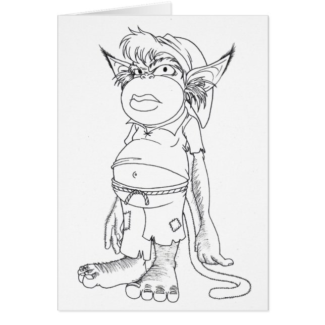 Cartão Gnomo do macaco (Frente)