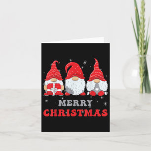 Cartão Gnomo Natal Feliz Família de Natal Matando Ch