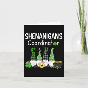 Cartão Gnomos de Dia de São Patrício Coordenador Shenanig