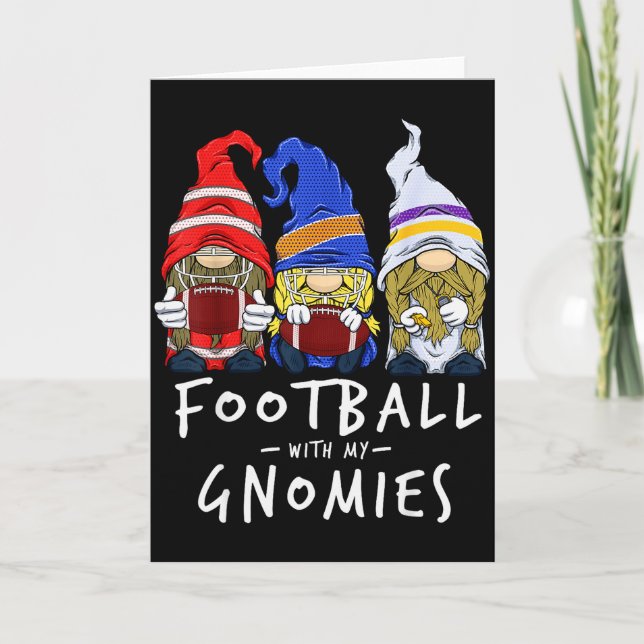 Cartão Gnomos do Futebol Futebol Com Meus Gnomos Para Men (Frente)
