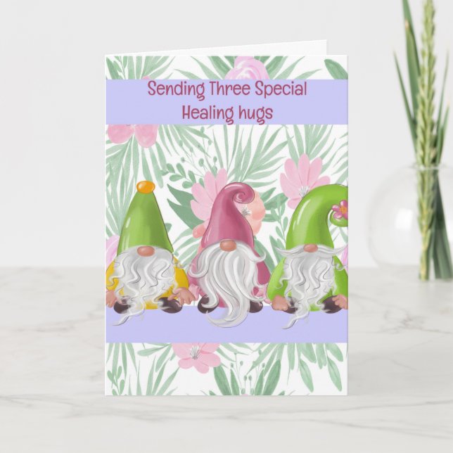 Cartão Gnomos mágicos se dão bem para a criança (Frente)