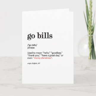 Cartão 'Go Bills' 5" x 7" Folheto de Natal