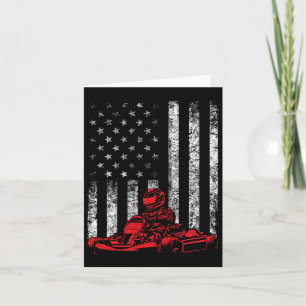 Cartão Go Kart Racing - Vai Karting American Flag Race