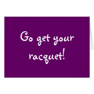 Cartão Go obtem sua raquete!