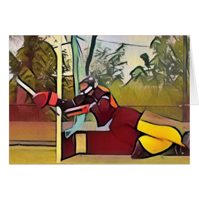 Cartão Goalie wenskaart (Frente Horizontal)