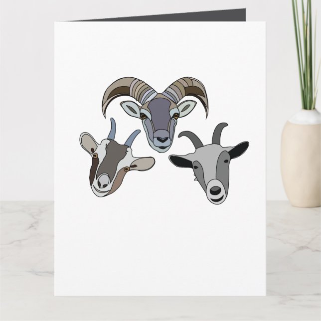 Cartão Goat Animal Funny Goat (Frente)