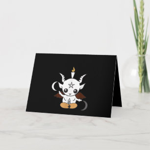 Cartão Goat Baphomet Halloween Gift