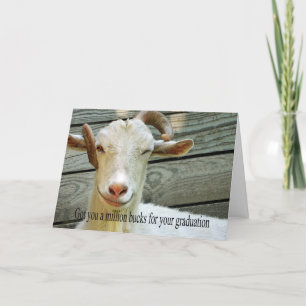 Cartão Goat graduation Card