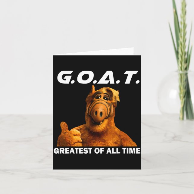 Cartão Goat Greatest Of All Time Funny Meme  (Frente)