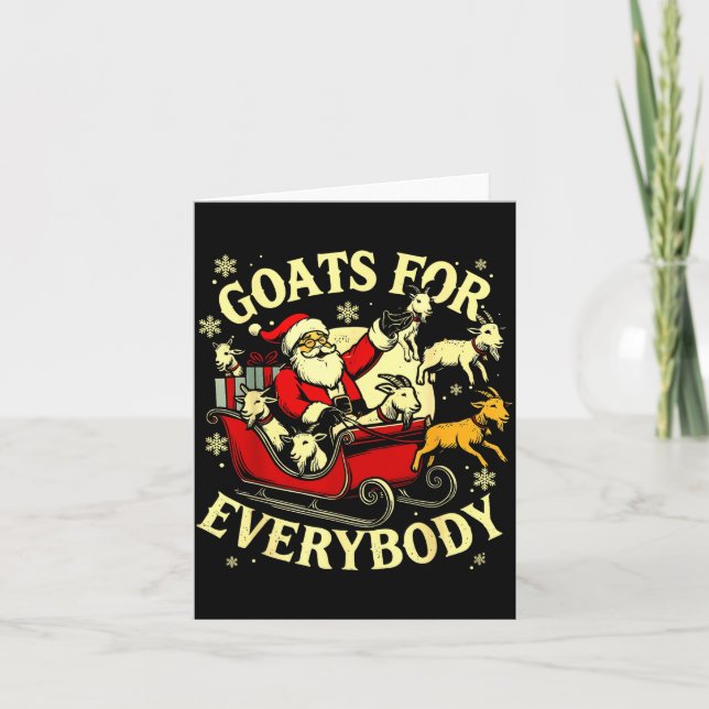 Cartão Goats For Everybody Santa Funny Christmas Goat Mom (Frente)