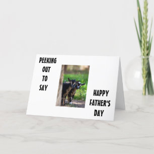 CARTÃO GOATS PEEK OUT TO SAY **HAPPY FATHER'S DAY**