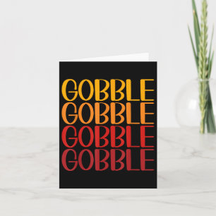Cartão Gobble Gobble Happy Ação de Graças à Turquia Obrig