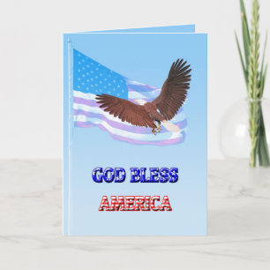 Cartão God Bless America Memorial Day card