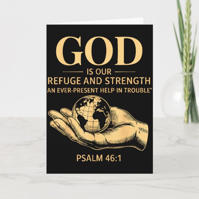 Cartão God Is Our Refuge And Strength – Psalm 46_1 Christ (Frente)