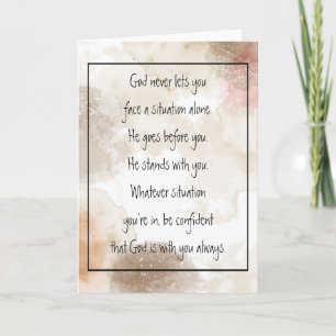 Cartão God With You Always Never Alone Inspirational