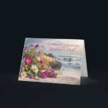 Cartão Goddaughter Happy Mothers Day<br><div class="desc">Beautiful wishes and blessing for a special goddaughter on Mother's Day. Pretty flowers and butterflies and a coastal beach venue.</div>