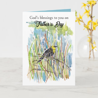 Cartão God's Blessings Father's Day Black Bird Lake