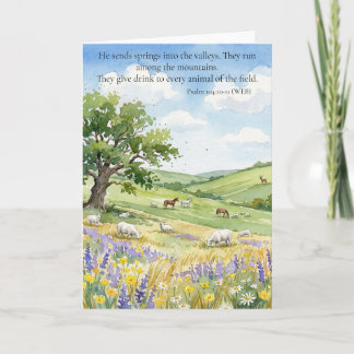 Cartão God's Provision: Psalm 104:10-11 