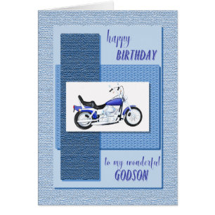 Cartão Godson, aniversário de moto
