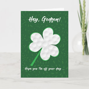 Cartão Godson Golf Sports St. Patrick’s Day Shamrock
