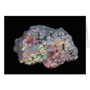 Cartão Goethite que mostra o Iridescence