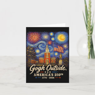 Cartão Gogh Fora do 250º Aniversário 1776 2026 Pintar O