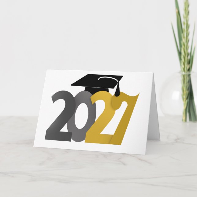 Cartão Gold and Silver Class of 2027 Graduation (Frente)