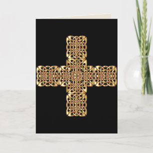Cartão gold celtic cross greeting card