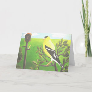 Cartão Gold Finch Blank Note Card