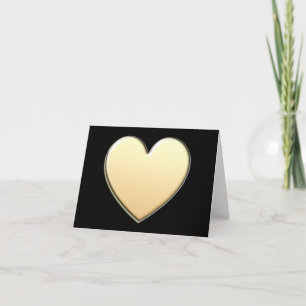 Cartão Gold Heart Notecards