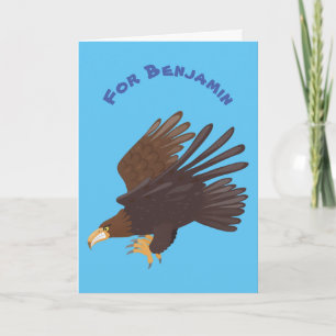 Cartão Golden eagle funny cartoon illustration