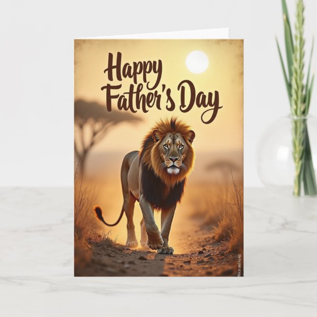 Cartão Golden Fathers Day Stride (Frente)