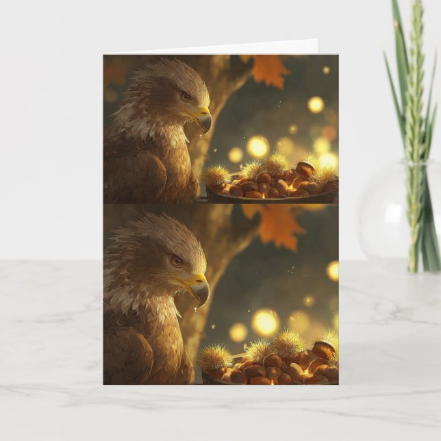 Cartão Golden Harvest Greetings (Frente)
