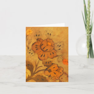 Cartão Golden Inlay Flowers Note Card