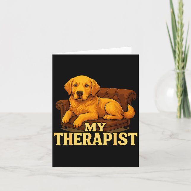 Cartão Golden Retriever Dog Clothes For Humans My Therast (Frente)