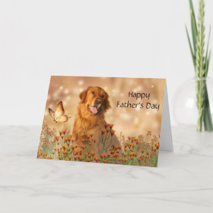 Cartão Golden Retriever Father's Day