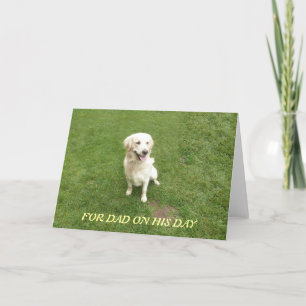Cartão Golden Retriever Father's Day