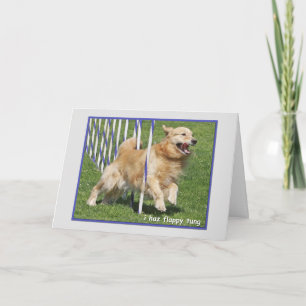 Cartão Golden Retriever Funny Birthday Card "Flappy"