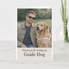 Cartão Golden Retriever Puppy Raiser Thank You