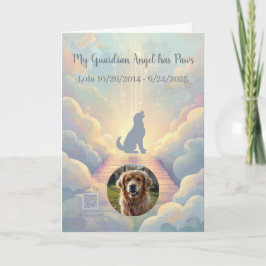 Cartão Golden Retriever Rainbow Bridge Memorial Card Pet
